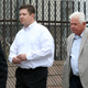 Jason Van Dyke, left, a Chicago police officer charged with murder in the 2014 shooting of black teenager Laquan McDonald, walks out of Cook County Jail in Chicago with his father, Owen, after posting bond Thursday, Sept. 6, 2018, following a court hearing where a judge ruled he won’t be jailed for giving interviews in violation of his bail terms.